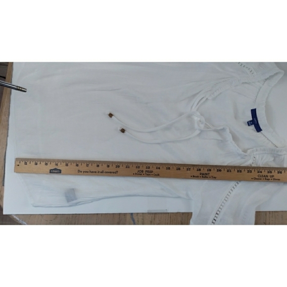 Apt. 9 boho cutwork tunic top with neck ties M - Picture 6 of 11